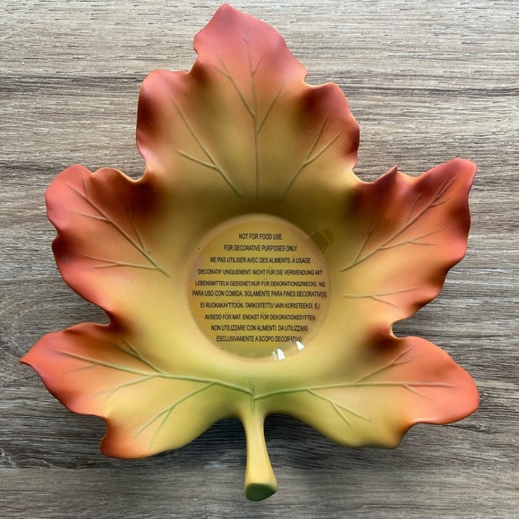 NWOB Partylite Whispering Leaves Set of 3 Ceramic Candle Holders Fall Decor - Picture 7 of 8